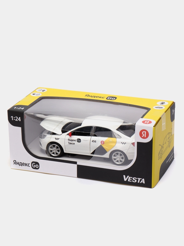 Машинка металлическая  1:24 Яндекс Go LADA VESTA 24,5 см JB1251344