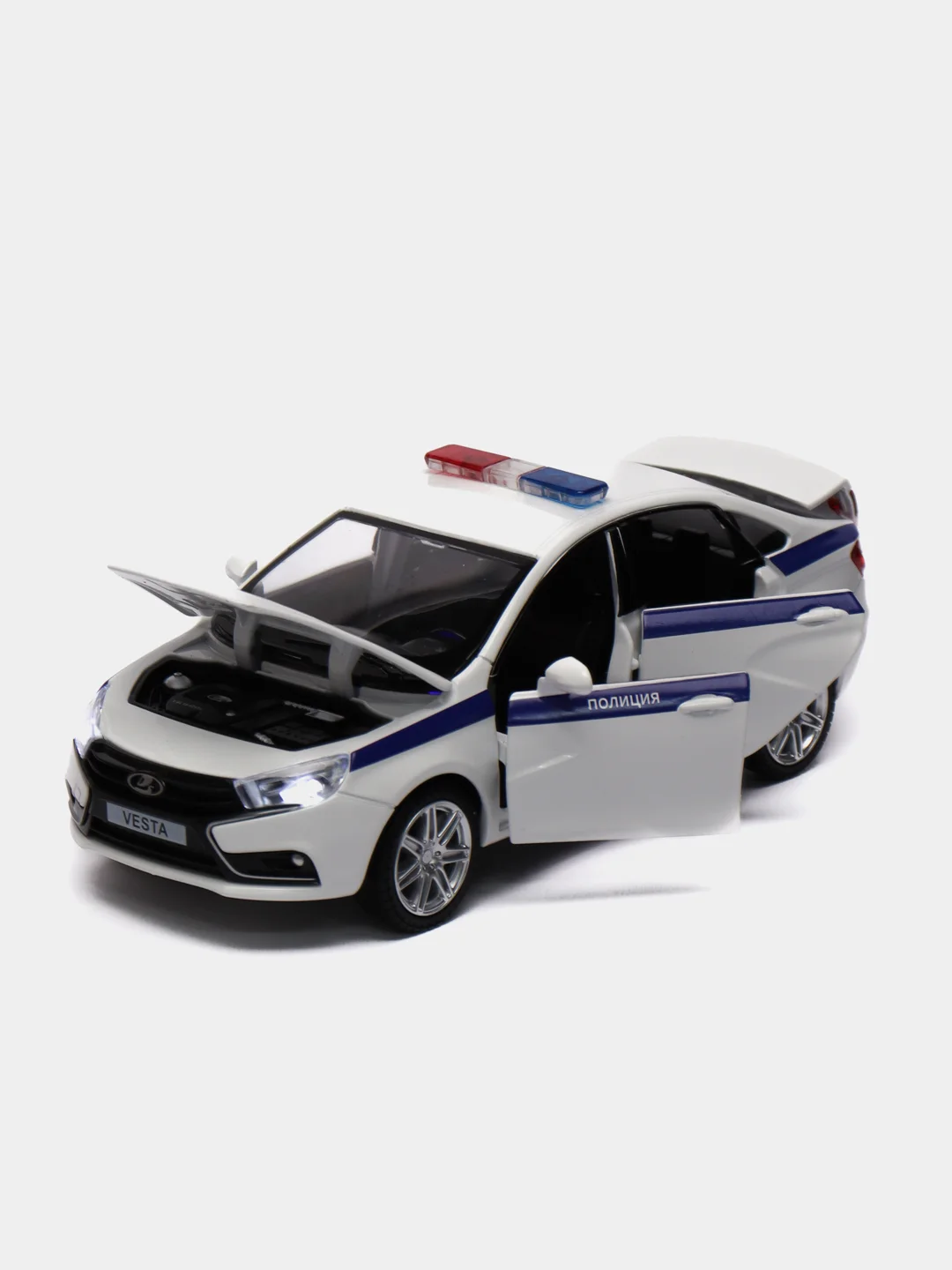 Машинка LADA VESTA "Полиция", металлическая, 1:24, 24,5 см, JB1251151