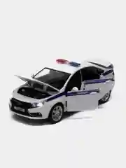 Машинка LADA VESTA "Полиция", металлическая, 1:24, 24,5 см, JB1251151