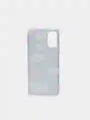 Темно-синий чехол Xiaomi Poco M3 Pro, Redmi Note 10T силиконовый с мраморным рисунком и цветами