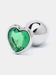 Серебряный анальная пробка металлическая со стразами