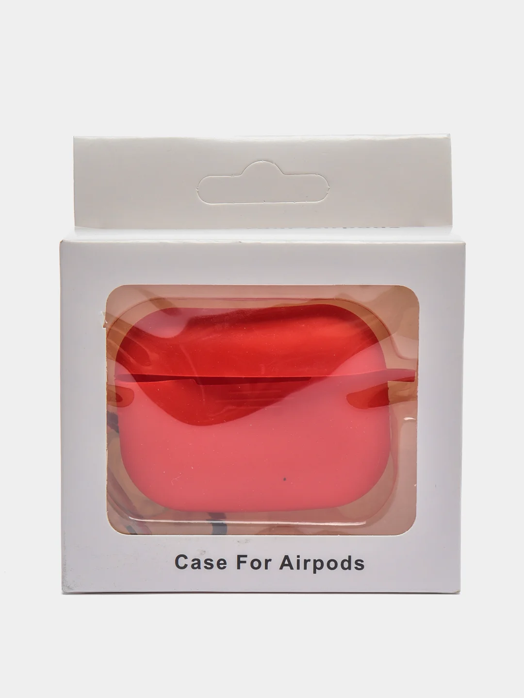Красный силиконовый чехол для наушников AirPods Pro с карабином
