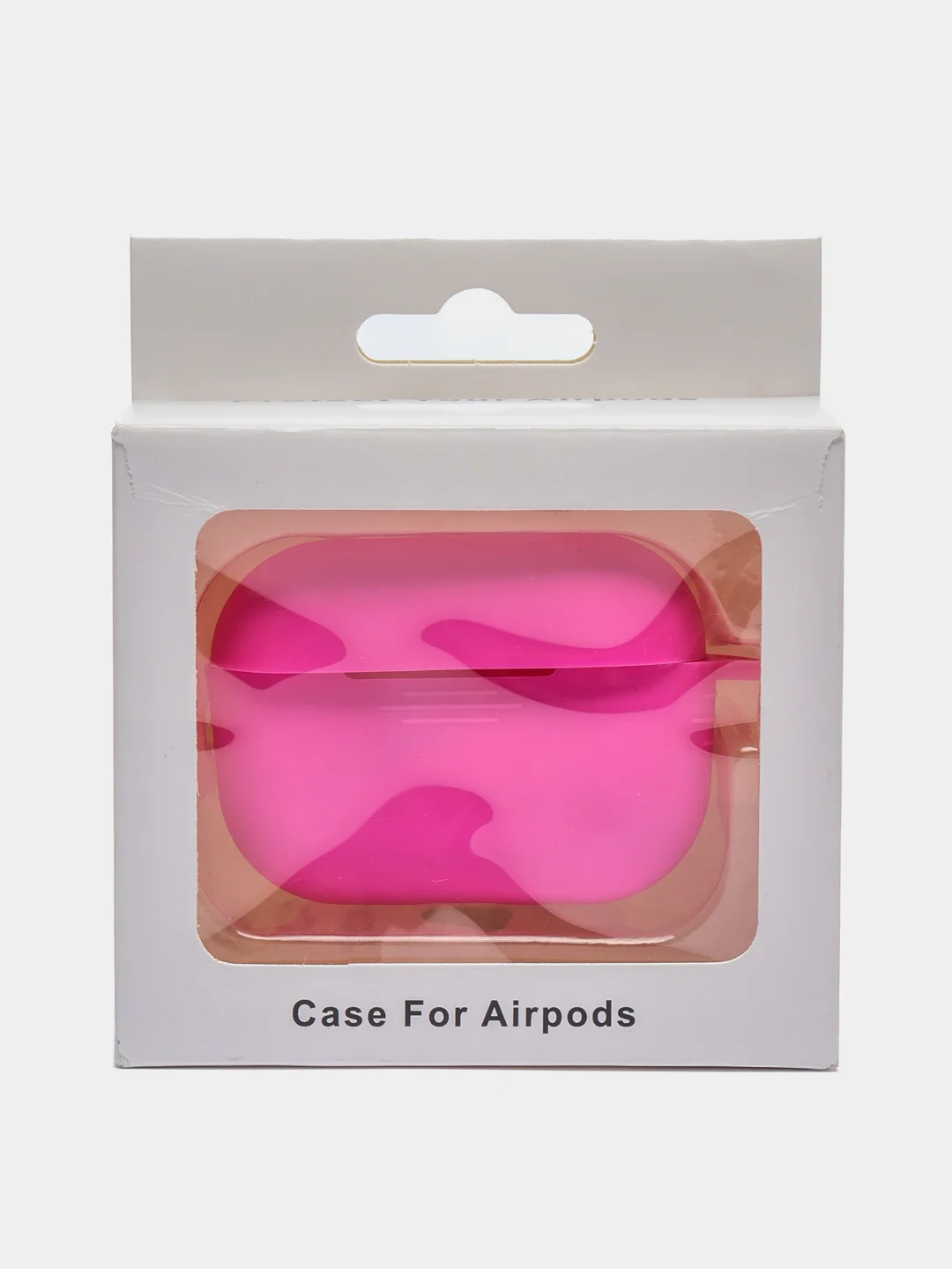 Тёмно-розовый силиконовый чехол для наушников AirPods Pro с карабином