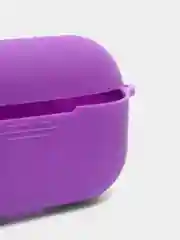 Фиолетовый силиконовый чехол для наушников AirPods Pro с карабином