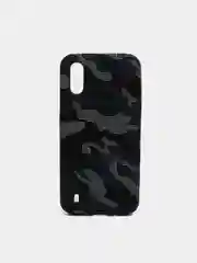 Темно-синий чехол Samsung Galaxy A01 / M01, Самсунг Галакси А01 / М01 силиконовый камуфляж