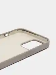 Серый чехол для iPhone 12 Pro Max 6.7" Silicone Case закрытый низ с логотипом