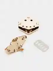 Застёжка для сумки, 3,1 х 3,1 см, цвет золотой