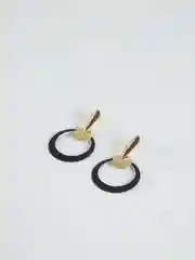 Серьги женские Nuance, круглые, черные