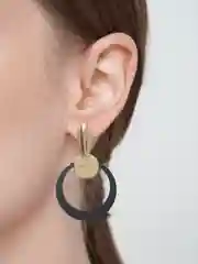 Серьги женские Nuance, круглые, черные