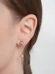 Серый меланж серьги