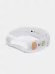 Серебряный ремешок для Xiaomi Mi Band 5, 6 силиконовый