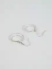 Серебряный серебряные металлические серьги - кольца