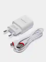 Белый сетевое зарядное устройство Micro USB Borofone BA20A 2.1A