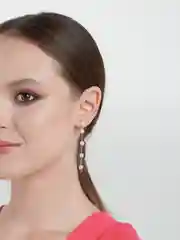 Серьги длинные "Жемчуг на цепочке"