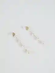 Серьги длинные "Жемчуг на цепочке"