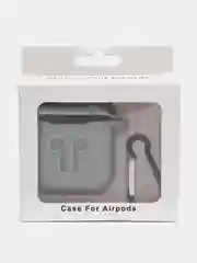 Белый чехол для AirPods c карабином