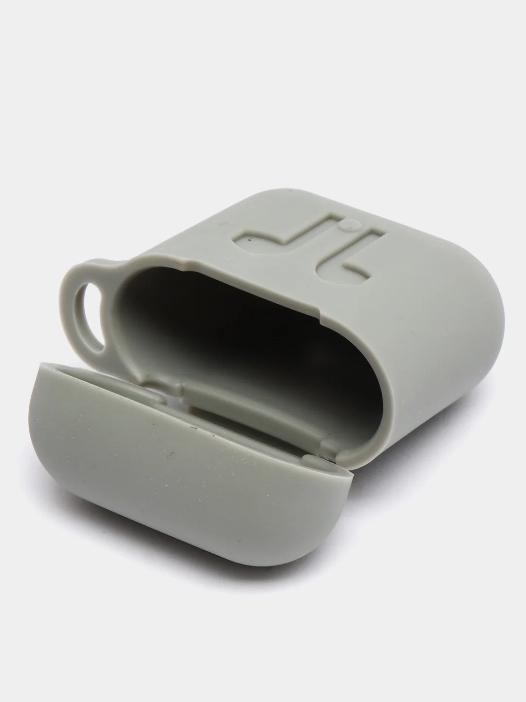 Белый чехол для AirPods c карабином
