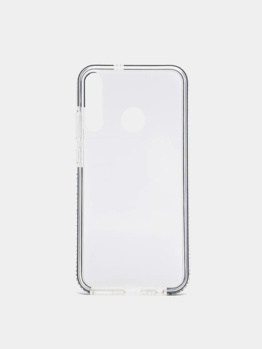 Черный чехол силиконовый прозрачный с цветной вставкой Y7P / P40 Lite E