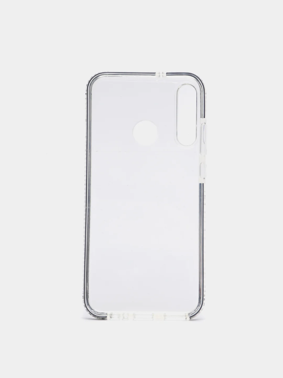 Черный чехол силиконовый прозрачный с цветной вставкой Y7P / P40 Lite E