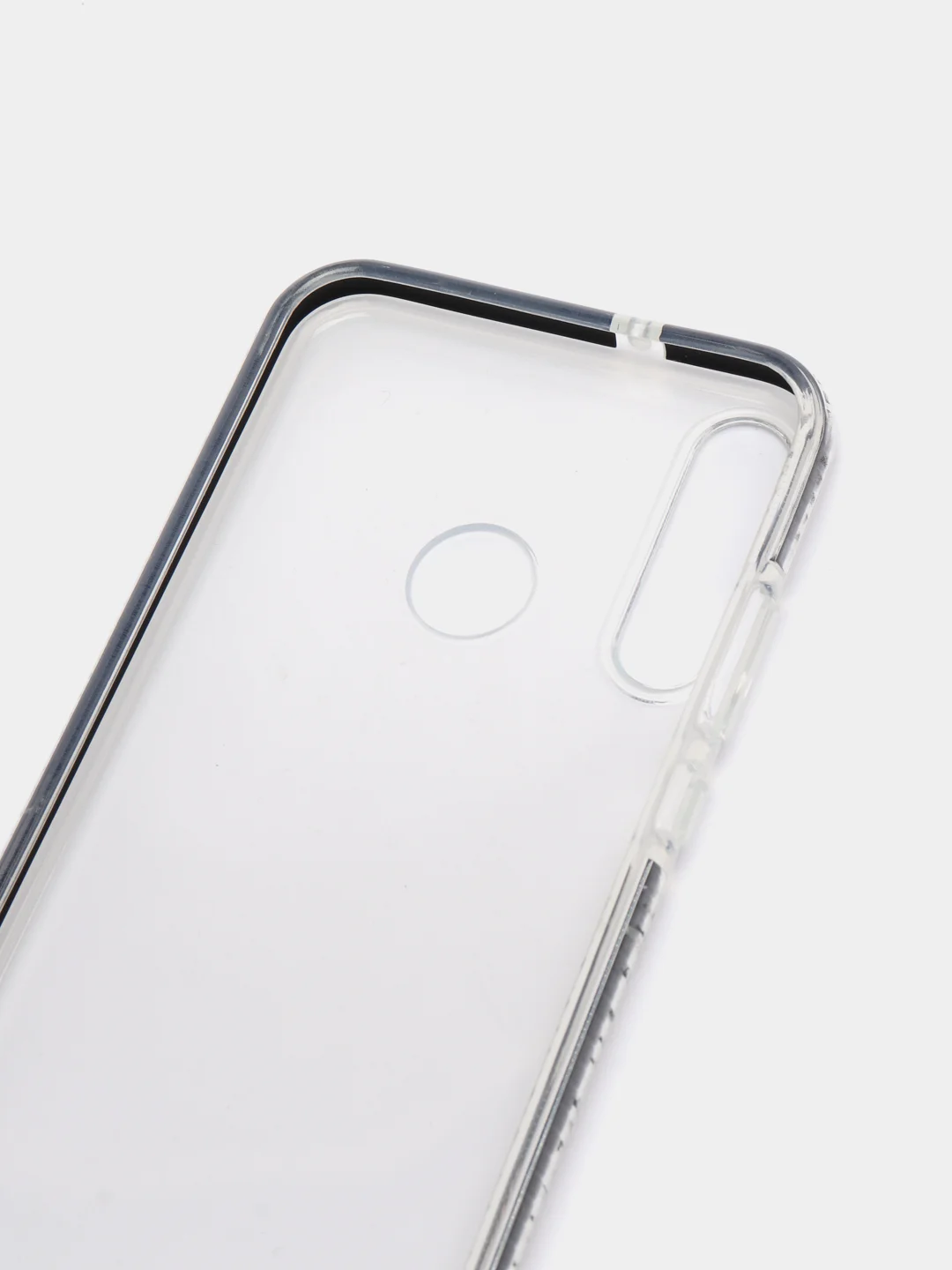 Черный чехол силиконовый прозрачный с цветной вставкой Y7P / P40 Lite E