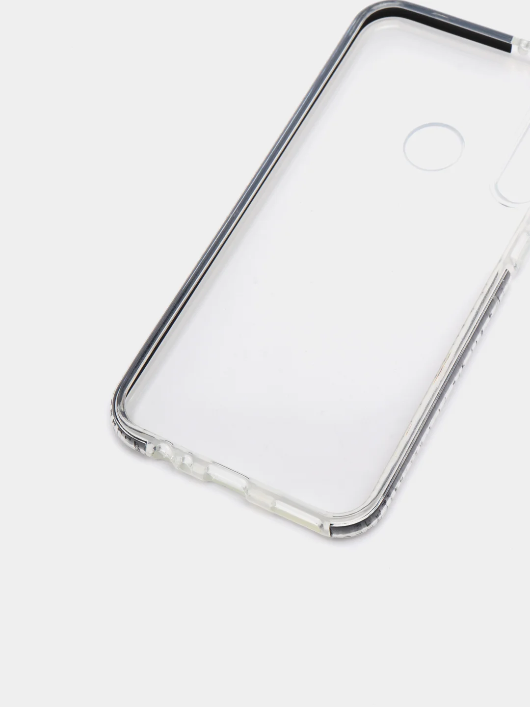 Черный чехол силиконовый прозрачный с цветной вставкой Y7P / P40 Lite E