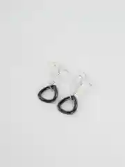 Длинные серьги с крестиком и подвеской из керамики, Xuping, цвет серебро