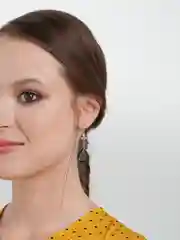 Длинные серьги с крестиком и подвеской из керамики, Xuping, цвет серебро