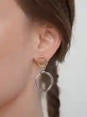 Серьги-гвоздики Круглые в Корейском стиле в подарочной коробочке