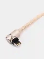 Золотой кабель 3 в 1 с магнитными насадками в комплекте, сменные, Type-C, Android, iPhone