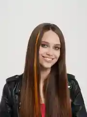 Цветные пряди на заколке