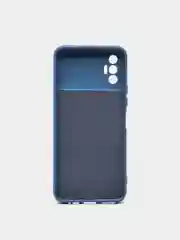 Синий чехол для TECNO SPARK 8P, с защитой камеры и бархатом внутри