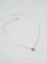 Серый цепочка с подвеской "Знаки зодиака", серебряная, с открыткой