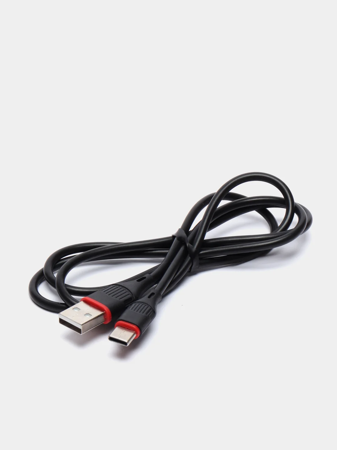 Черный кабель для зарядки TYPE-C Borofone BX17, ГИБКИЙ USB кабель 1м, 2.0A