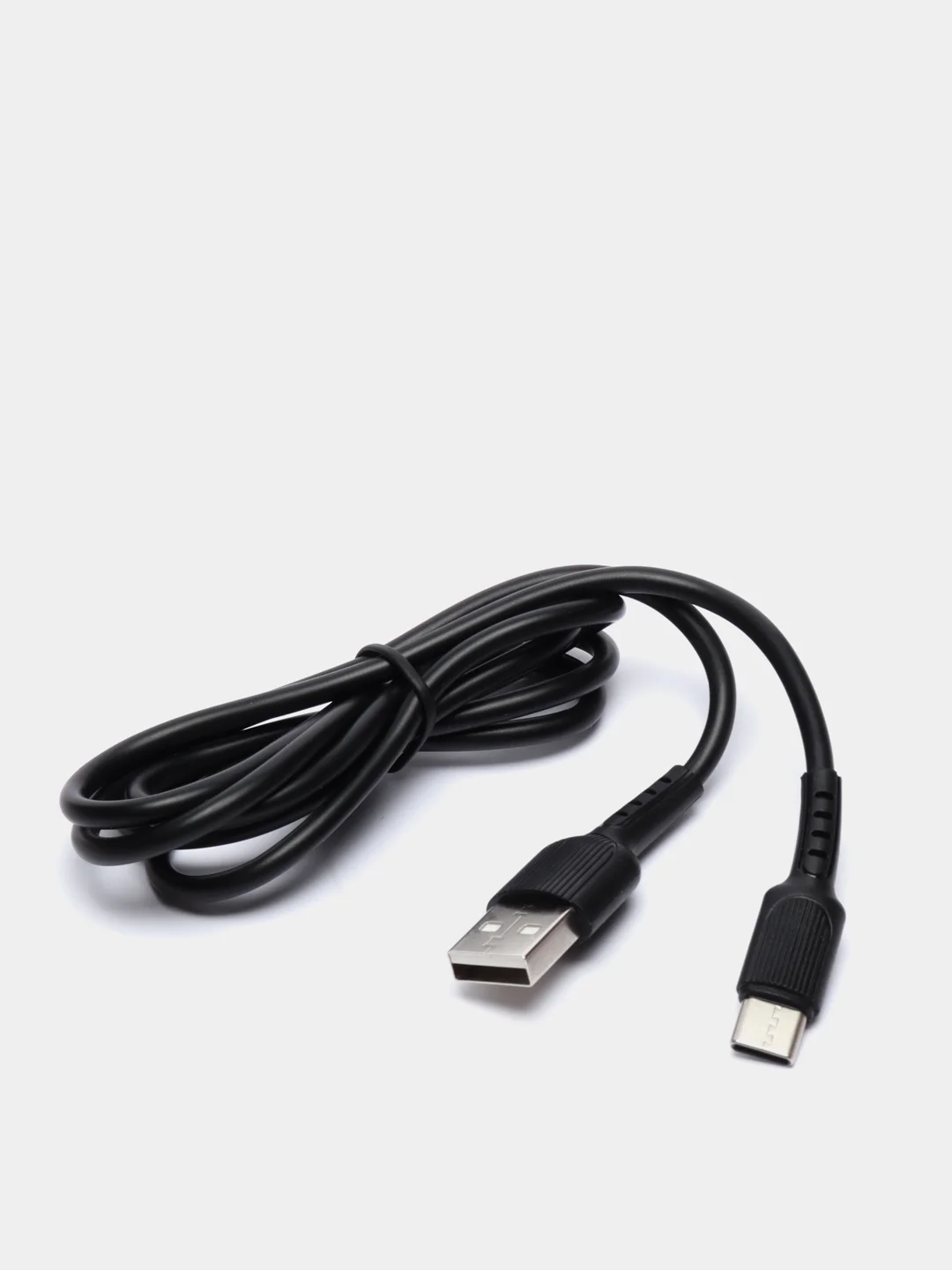 Черный кабель для Type-C, Micro-USB, Lightning, More Choice K26a USB, 2.0A,1 м