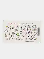 Наклейка для дизайна ногтей Lucky Rose Цветы Весна, слайдер для маникюра гель-лак,