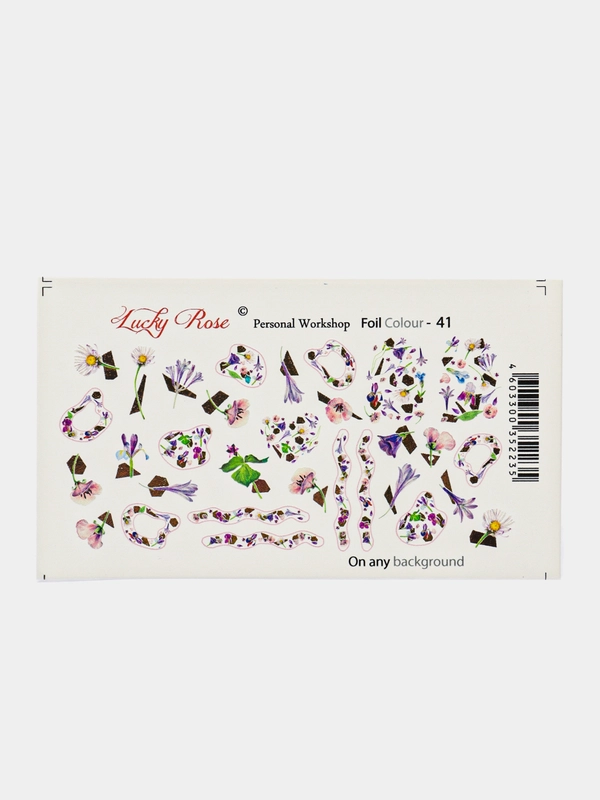 Наклейка для дизайна ногтей Lucky Rose Цветы Весна, слайдер для маникюра гель-лак,