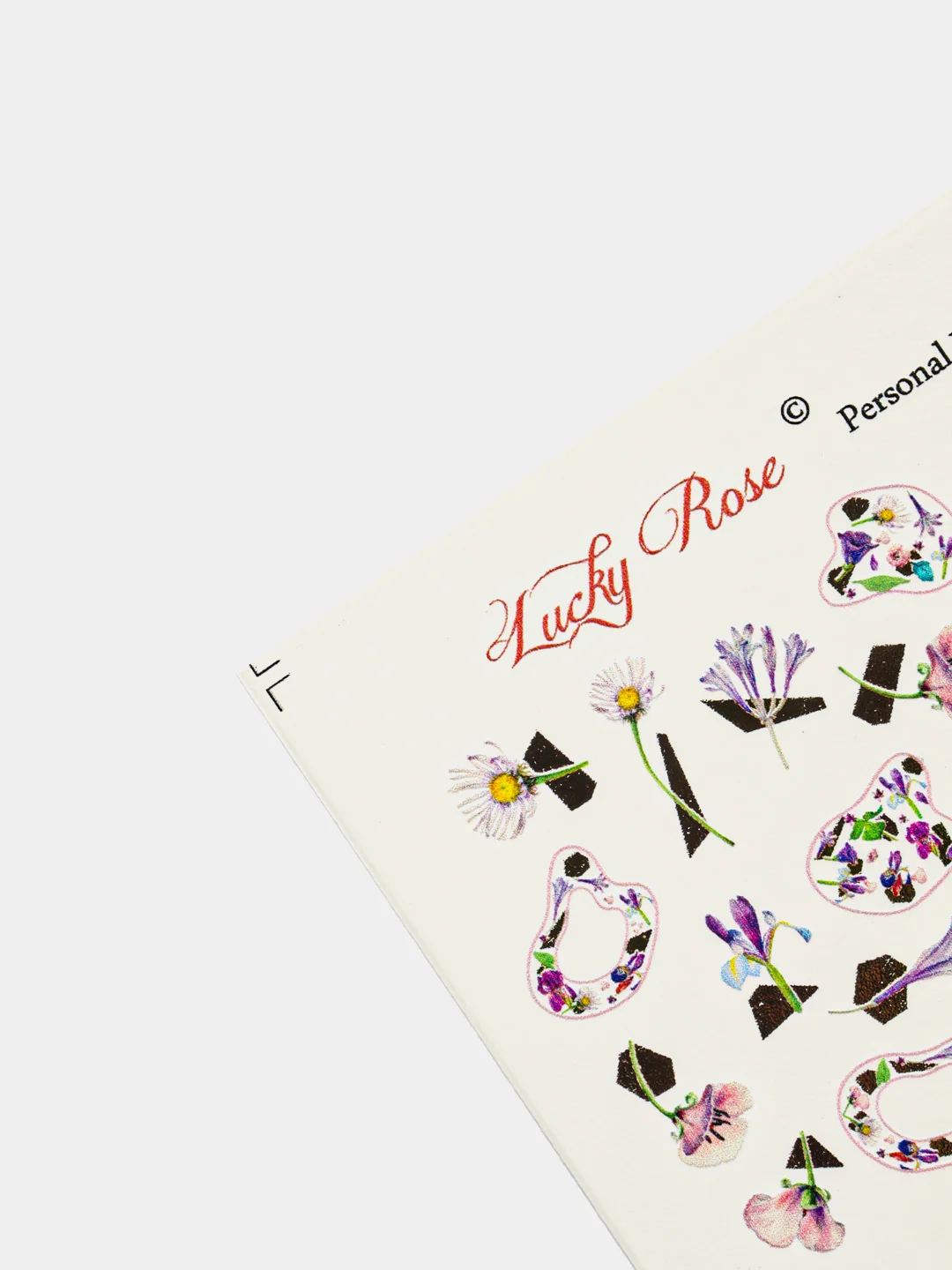 Наклейка для дизайна ногтей Lucky Rose Цветы Весна, слайдер для маникюра гель-лак,