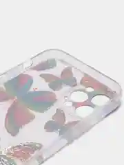 Лимонный чехол Apple iPhone 12, 12 Pro, 12 Mini прозрачный с рисунком и блестками