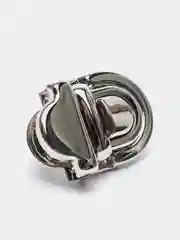 Застёжка для сумки, 2 х 2,8 см, цвет серебряный