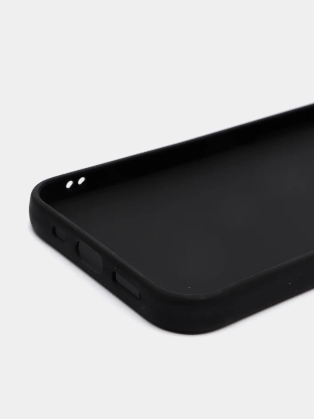Черный чехол силиконовый для iPhone 12 6,1"