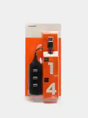 USB-концентратор USB 2.0 на 4 порта/ USB разветвитель/ USB-ХАБ черный/USB Hub