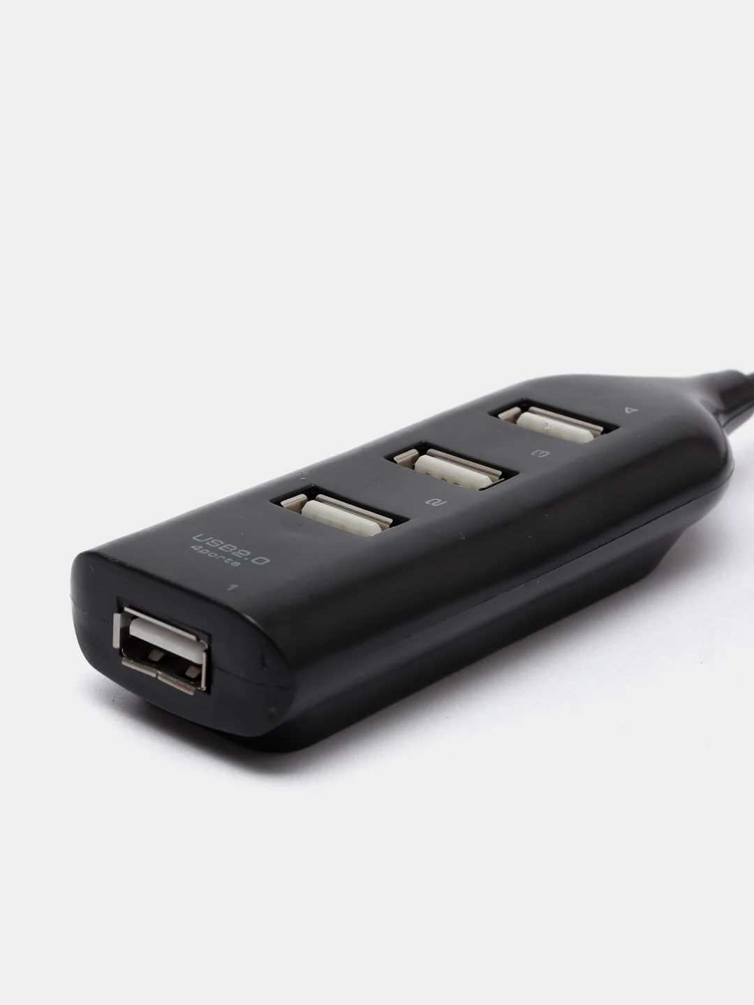 USB-концентратор USB 2.0 на 4 порта/ USB разветвитель/ USB-ХАБ черный/USB Hub