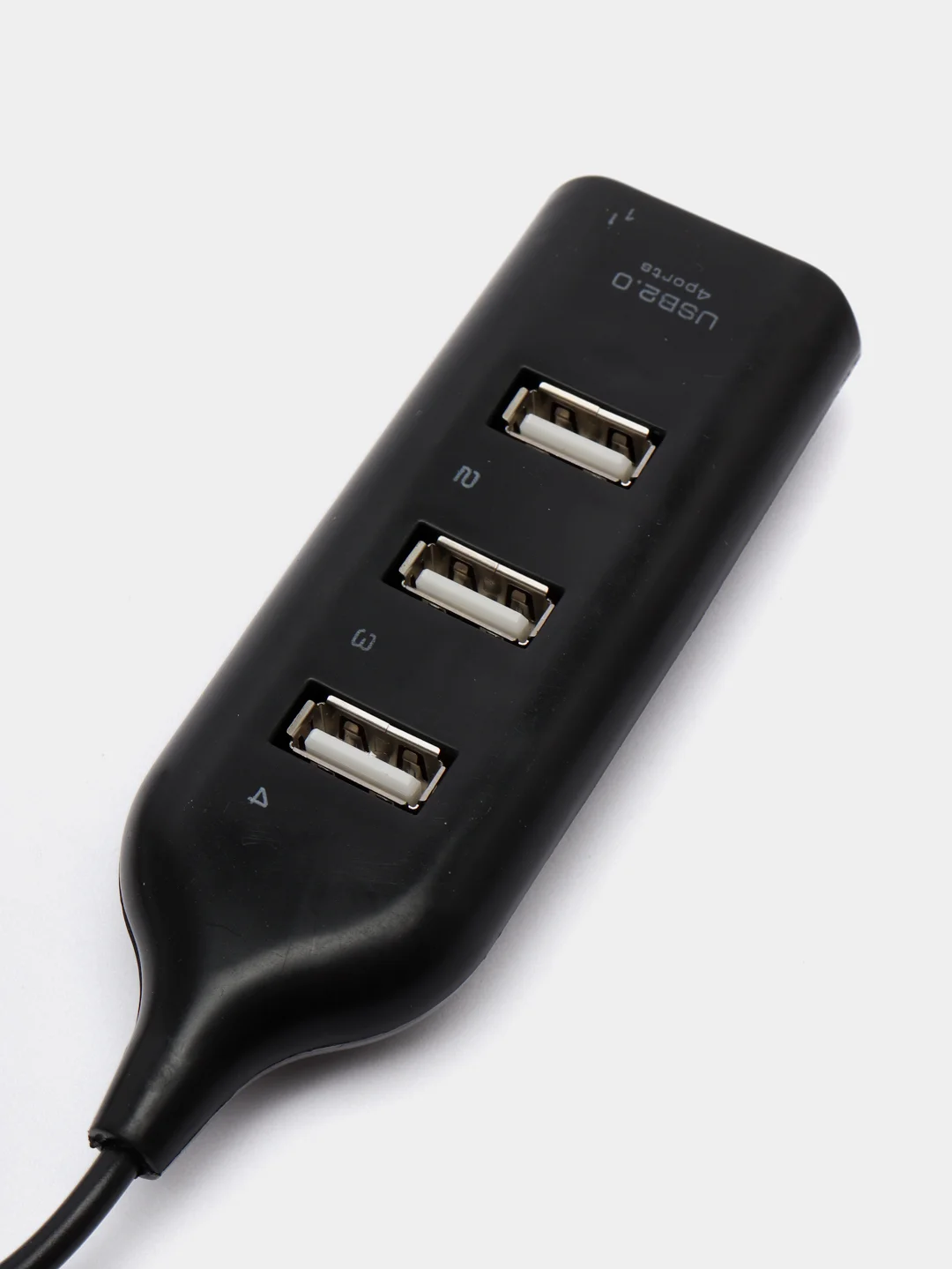 USB-концентратор USB 2.0 на 4 порта/ USB разветвитель/ USB-ХАБ черный/USB Hub