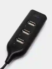 USB-концентратор USB 2.0 на 4 порта/ USB разветвитель/ USB-ХАБ черный/USB Hub
