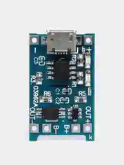 Контроллер-модуль заряда аккумуляторов 18650 TP4056, с защитой, разъём micro USB