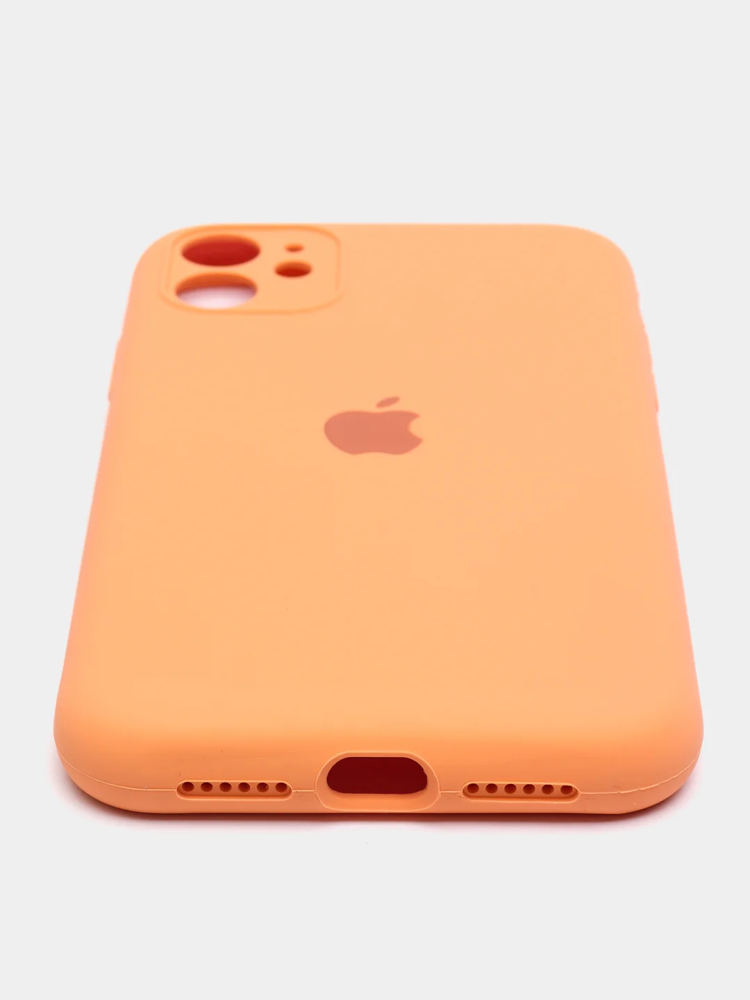 Манго чехол Silicone Case iPhone 11 с защитой камеры с бархатной подкладкой