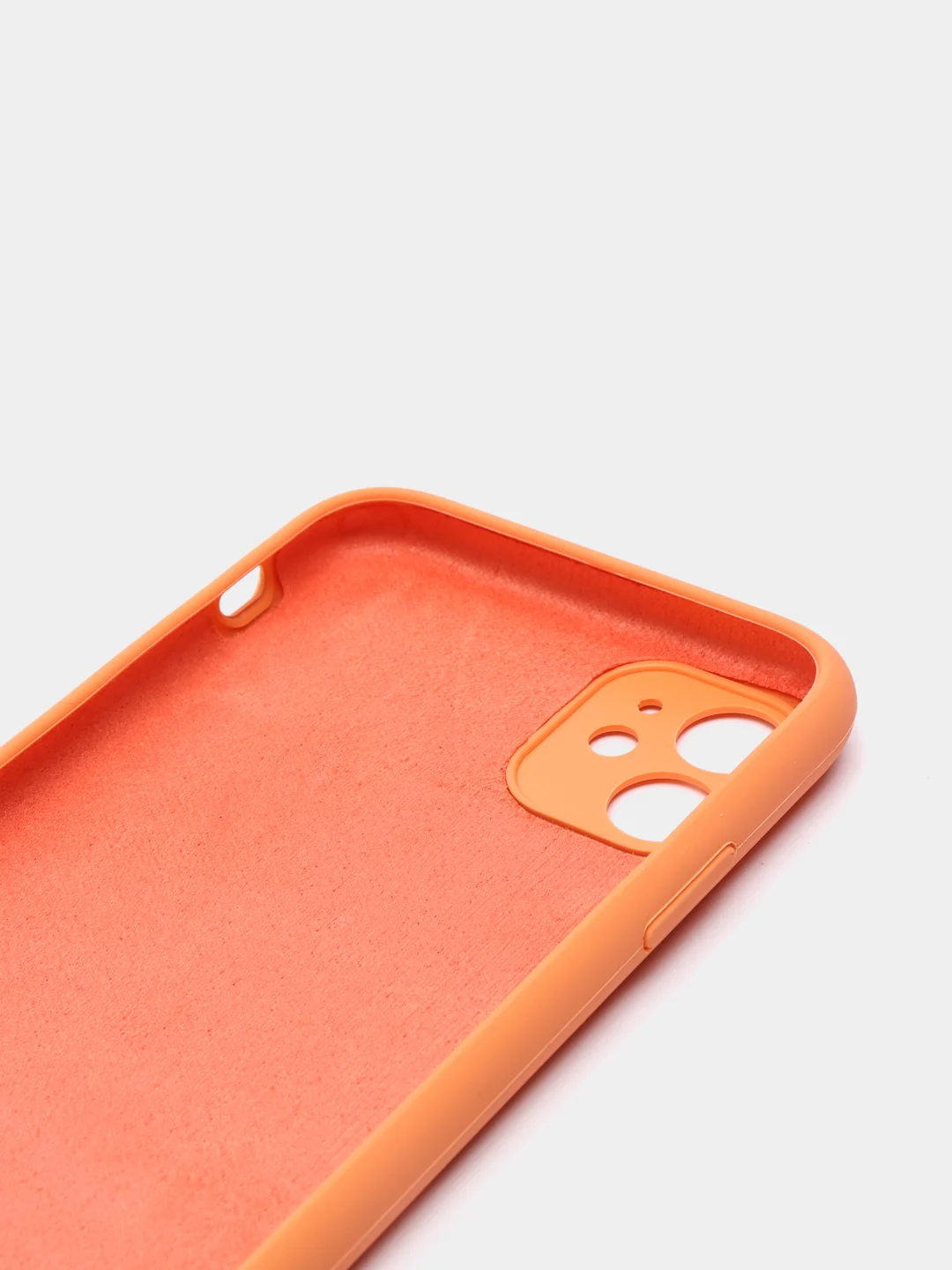 Манго чехол Silicone Case iPhone 11 с защитой камеры с бархатной подкладкой