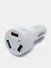 Белый автомобильное зарядное устройство Qualcomm QC 3.0 - 3USB