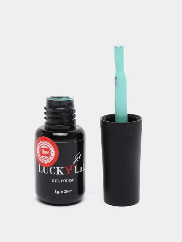 Гель лак для ногтей LuckyLak FL №019, 8 г, светло зеленый, для маникюра и педикюра