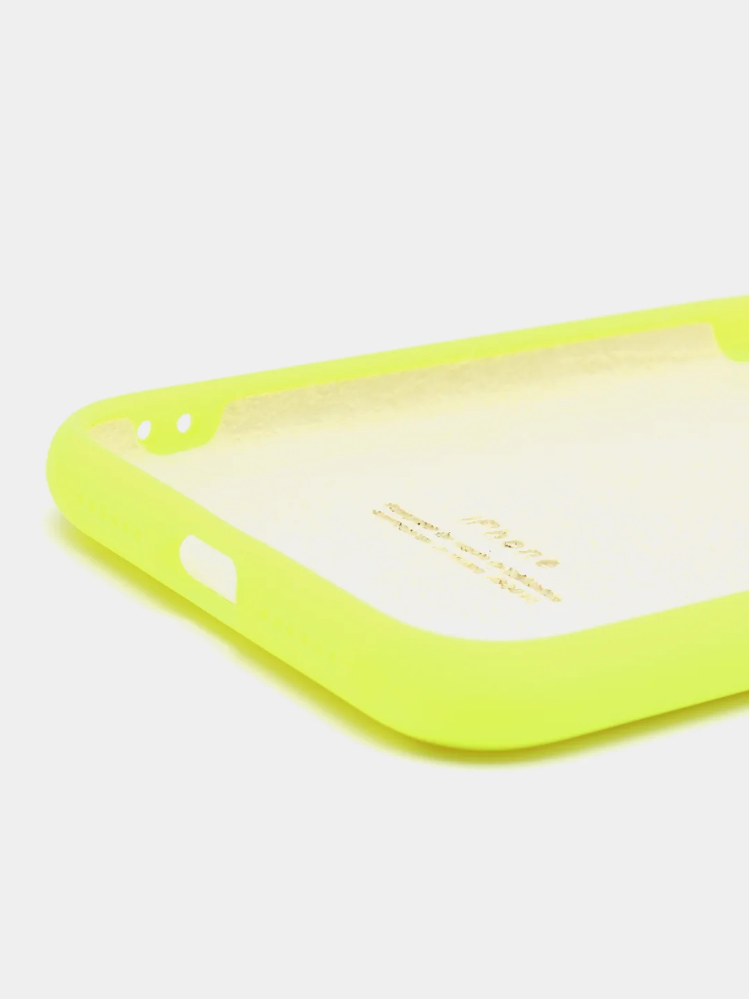 Лимонный силиконовый чехол iPhone 11, Silicone Case, с закрытым низом и защитой камеры